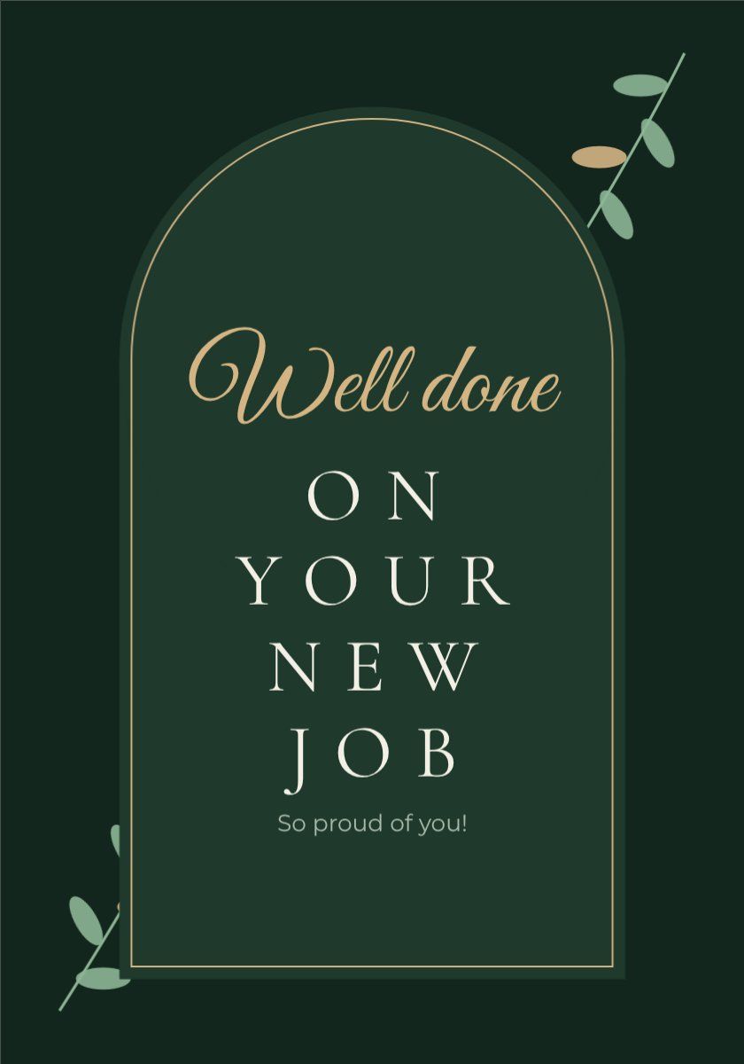 Elegant Congratulations Card — editable cards template