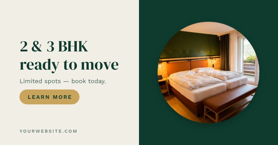 Emerald Dream Home Facebook Post — editable social media template