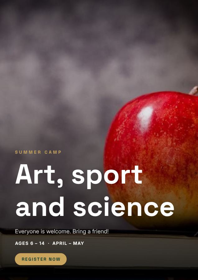 Emerald Photo Art, sport and science Poster — editable marketing template