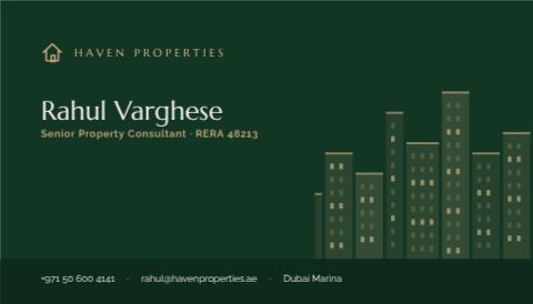Emerald Real Estate Card template