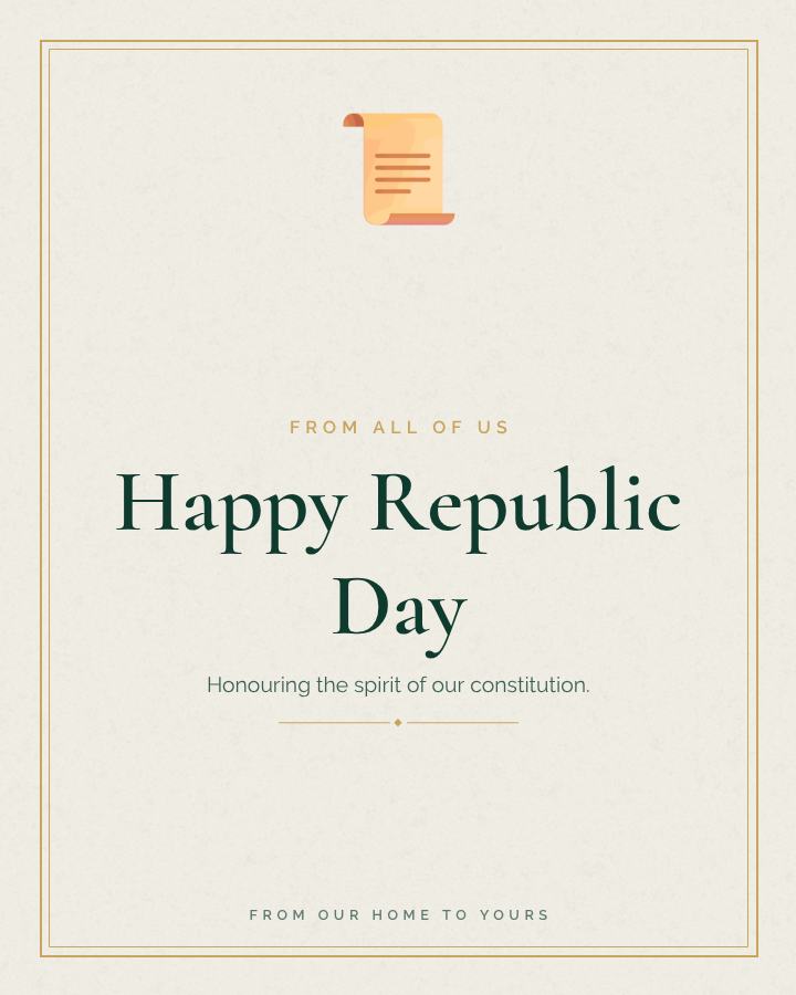 Emerald Republic Day Business Wishes Post — editable festivals template
