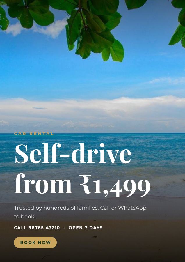Emerald Self-drive from ₹1,499 Car rental Flyer A4 — editable business template