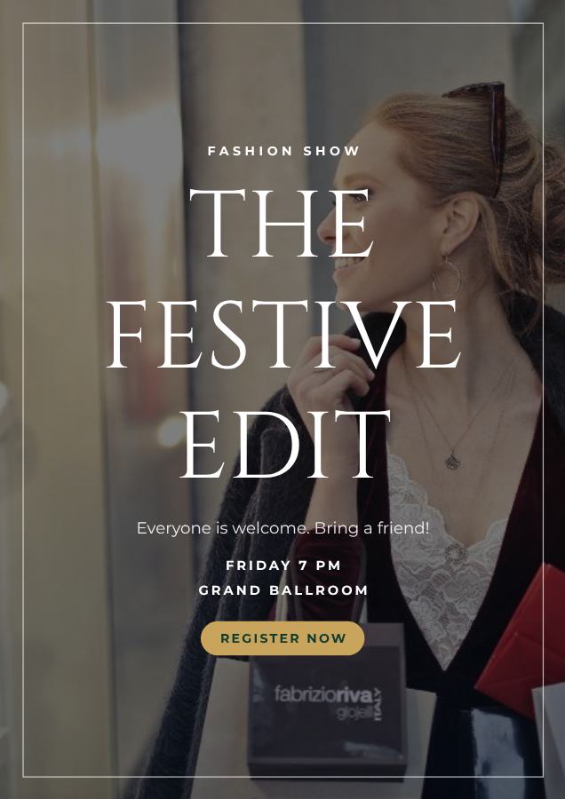 Emerald The festive edit Poster — editable marketing template