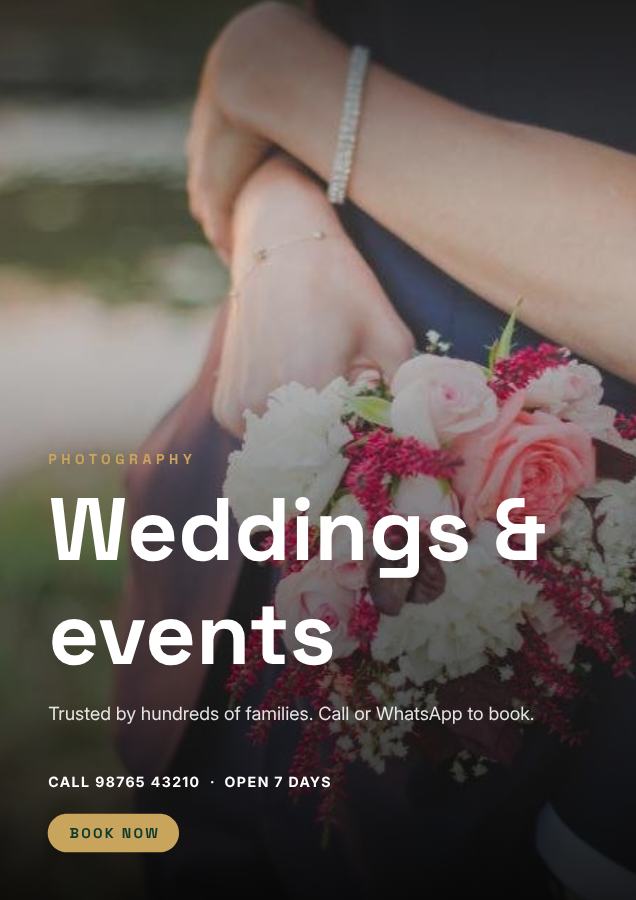 Emerald Weddings & events Photography Flyer Info — editable business template