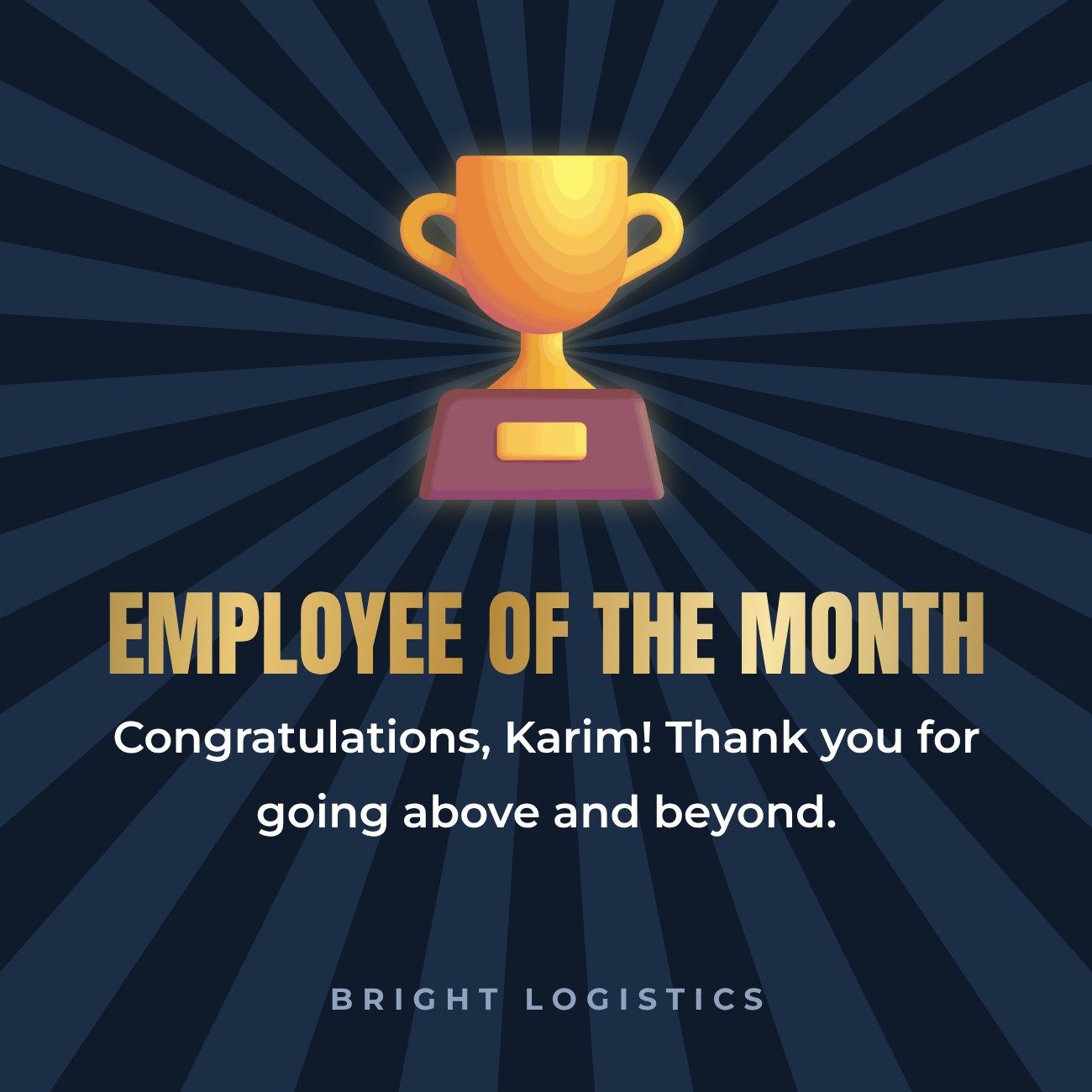 Employee of the Month Post — editable certificates template