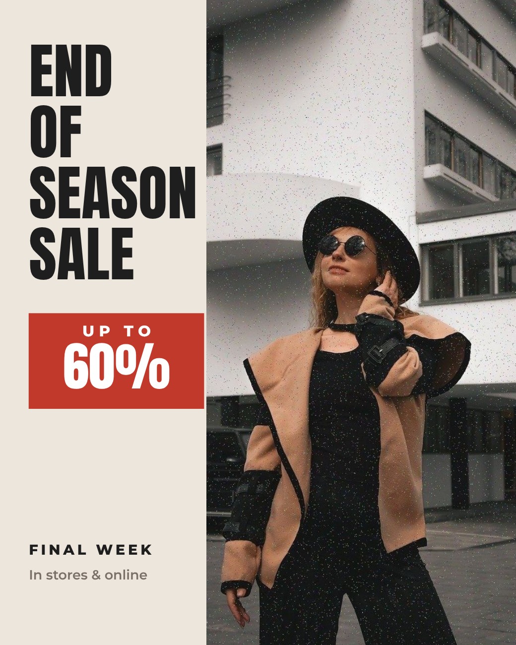 End of Season Sale Poster — editable social media template