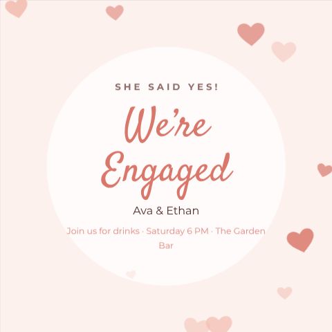 Engagement Party Blush template
