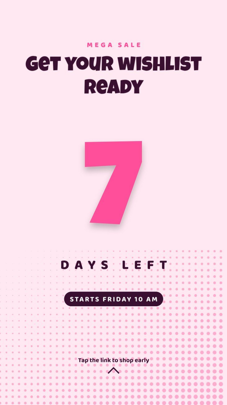 Event Countdown Story — editable social media template