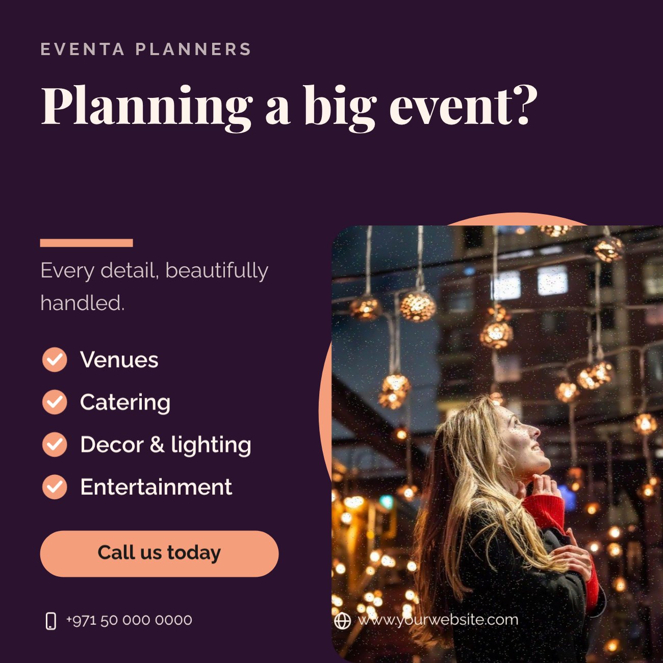 Eventa Planners Question Post — editable marketing template