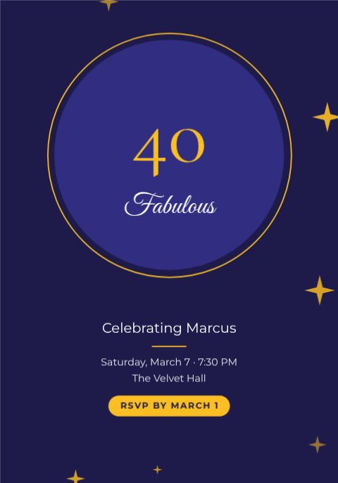 Fabulous at Forty template