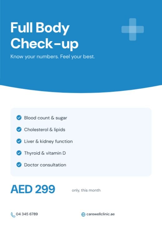 Family Clinic Health Checkup Flyer template