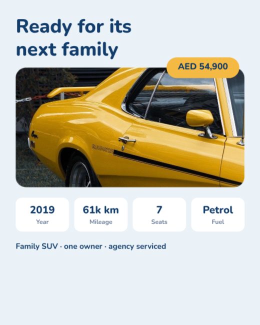 Family SUV For Sale Post — free sale design template