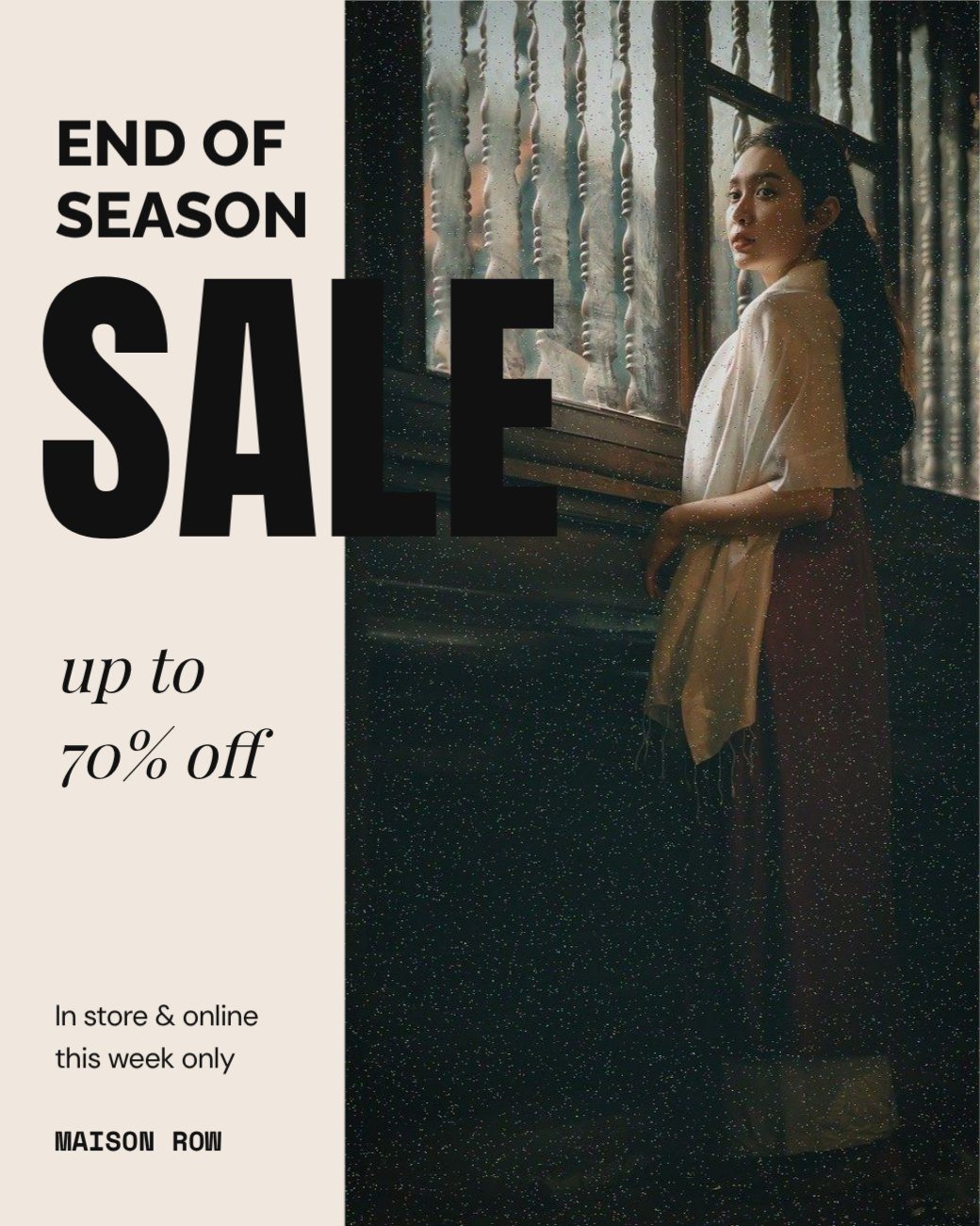 Fashion End Of Season Sale Post — editable marketing template