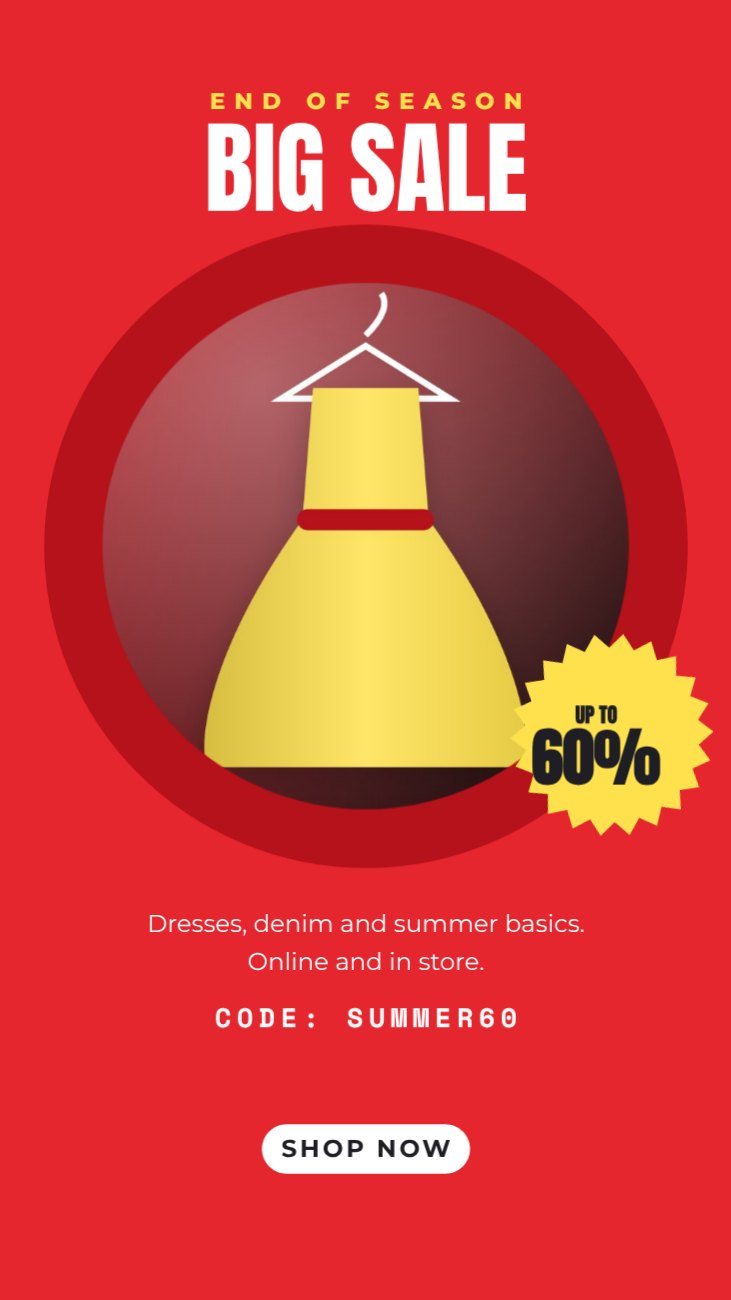 Fashion Sale Story — editable social media template