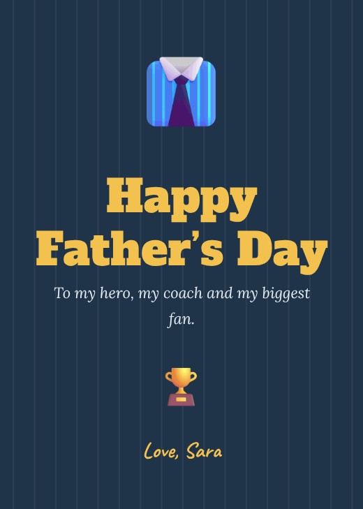 Father’s Day Card — free Father’s Day design template