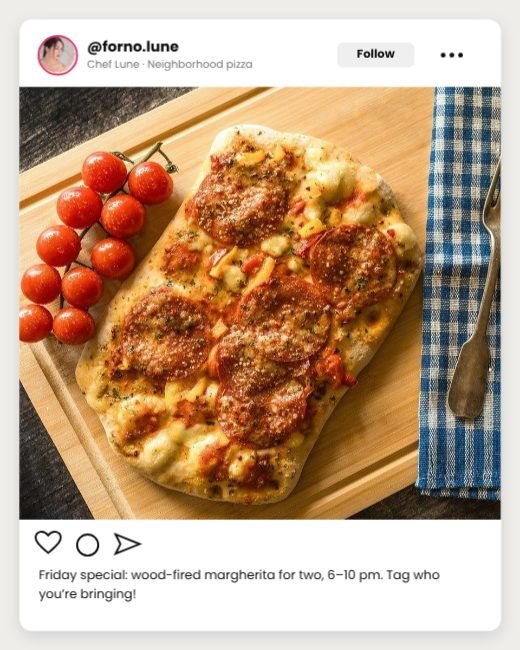 Feed Post Frame Food Promo template