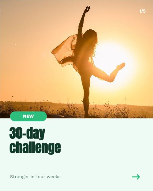 Fitness Challenge Instagram Carousel template