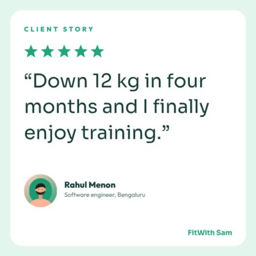 Fitness Coach Testimonial Post template