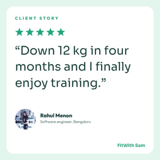 Fitness Coach Testimonial Post — free gym poster template