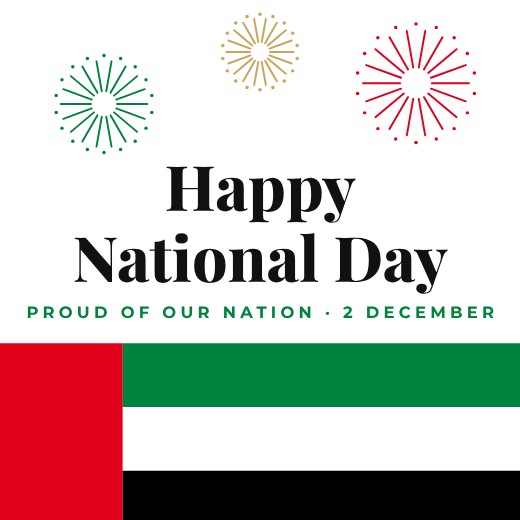 قالب تصميم مجاني — Flag Band National Day Post
