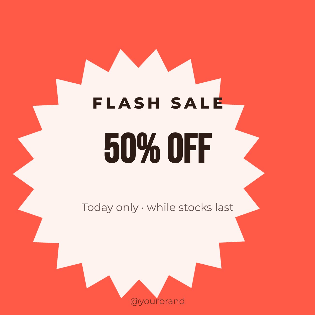 Flash sale Promo Post — editable marketing template