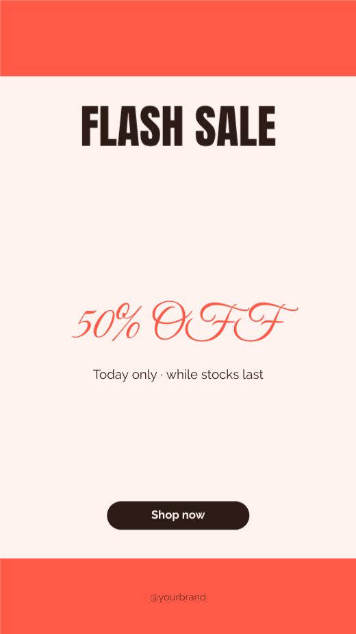 Flash sale Promo Story template
