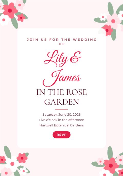 Floral Garden Wedding template
