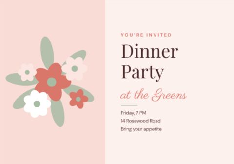 Floral Invitation Card template