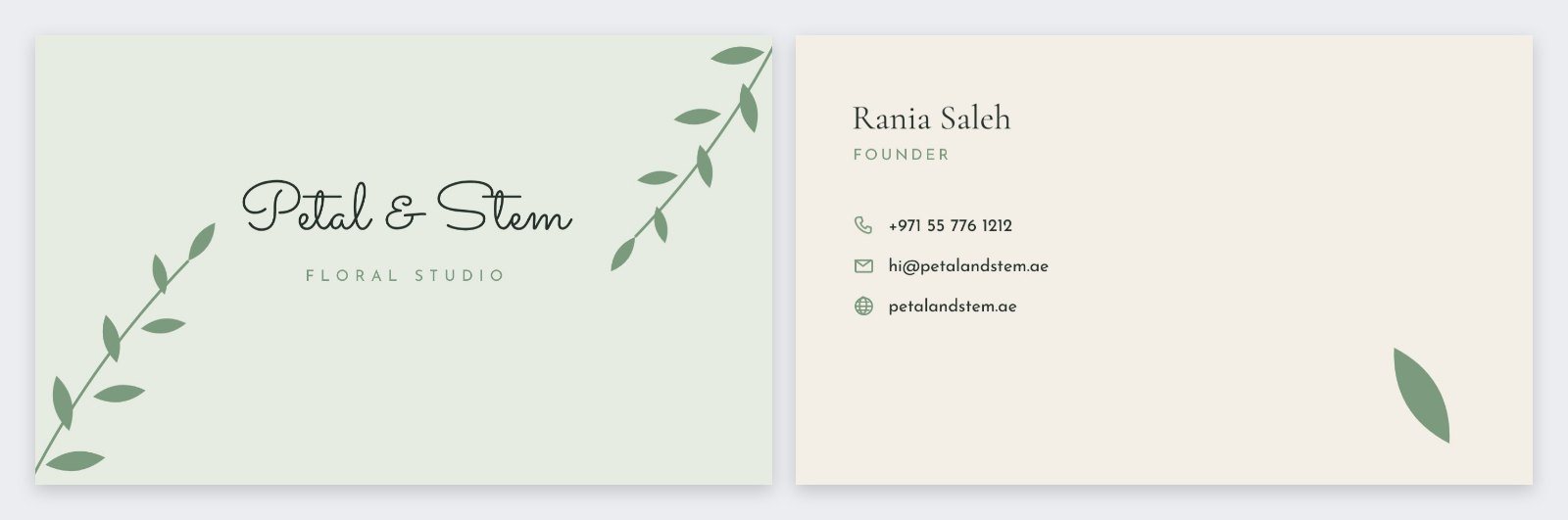 Florist Botanical Card — editable business template