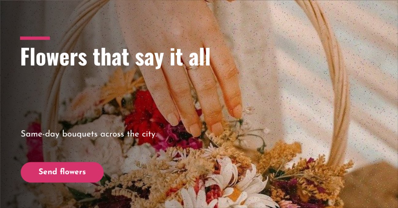 Florist Facebook Banner — editable social media template