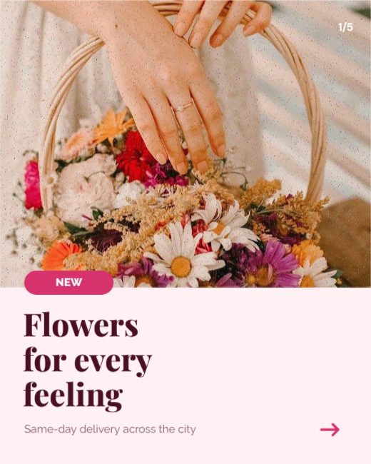 Florist Instagram Carousel template