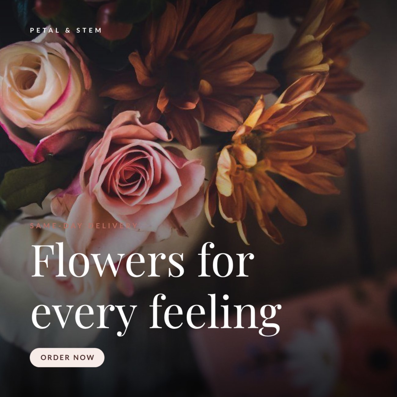 Florist Promo Post — editable marketing template