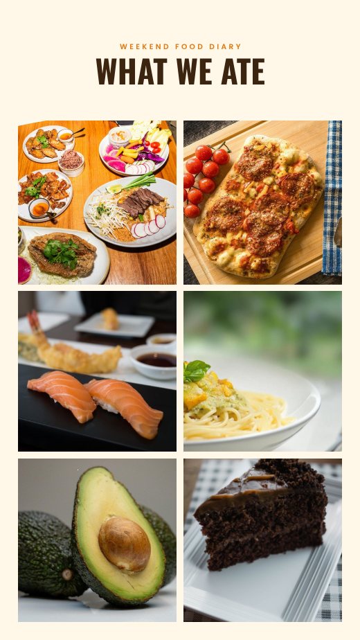 Food Diary Photo Collage