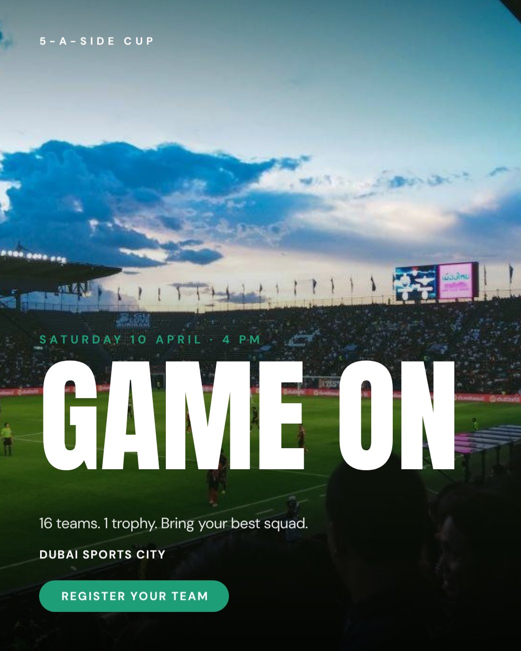 Football Tournament Post — editable events template