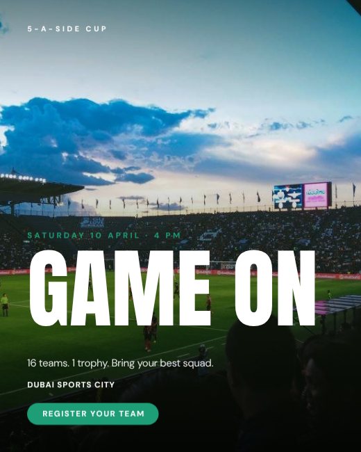 Football Tournament Post — free Instagram post template