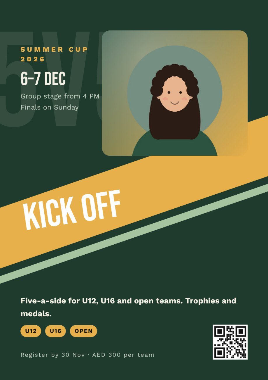 Football Tournament Poster — editable events template