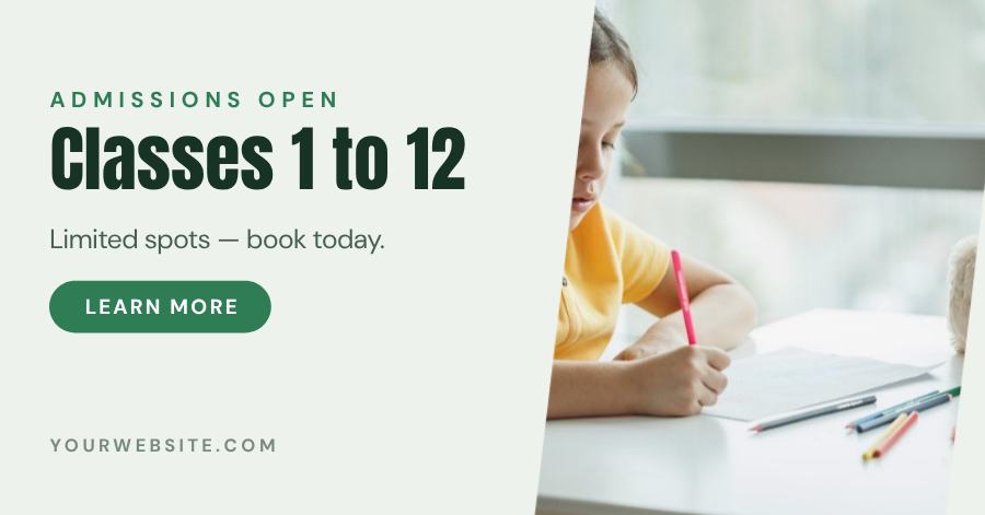 Forest Admissions Open Facebook Post — editable social media template