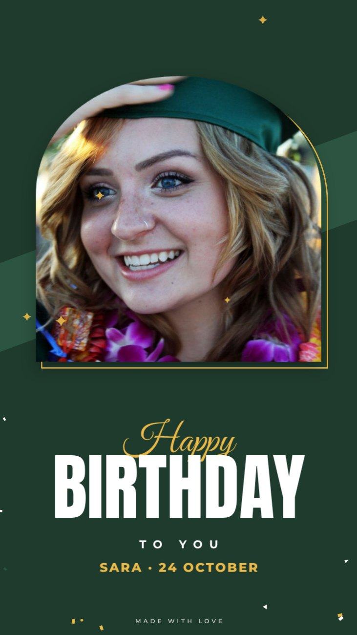 Forest Arch Birthday Story — editable birthday template