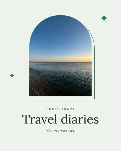 Forest Arch Frame Travel diaries template
