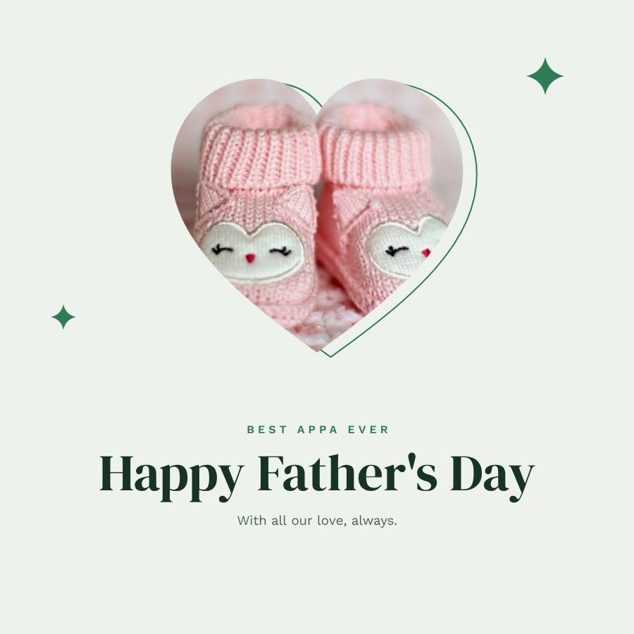 Forest Best Appa ever Happy Father's Day Greeting — editable love & family template