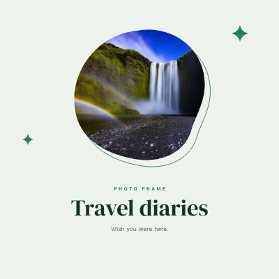 Forest Blob Frame Travel diaries template