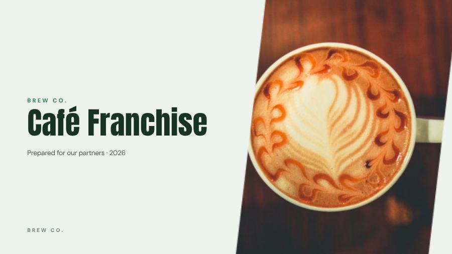 Forest Café Franchise Presentation Corporate — editable business template