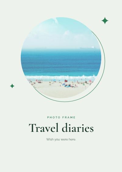 Forest Circle Frame Travel diaries template