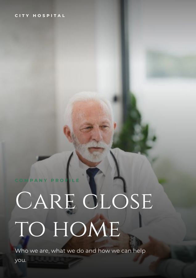 Forest City Hospital Brochure Simple — editable business template