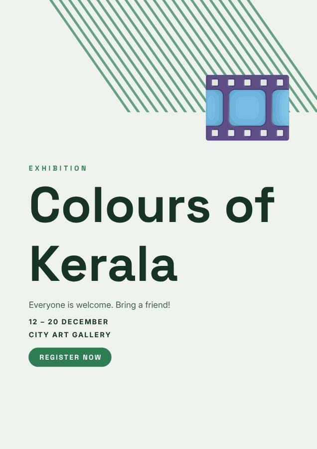 Forest Colours of Kerala Poster — editable marketing template