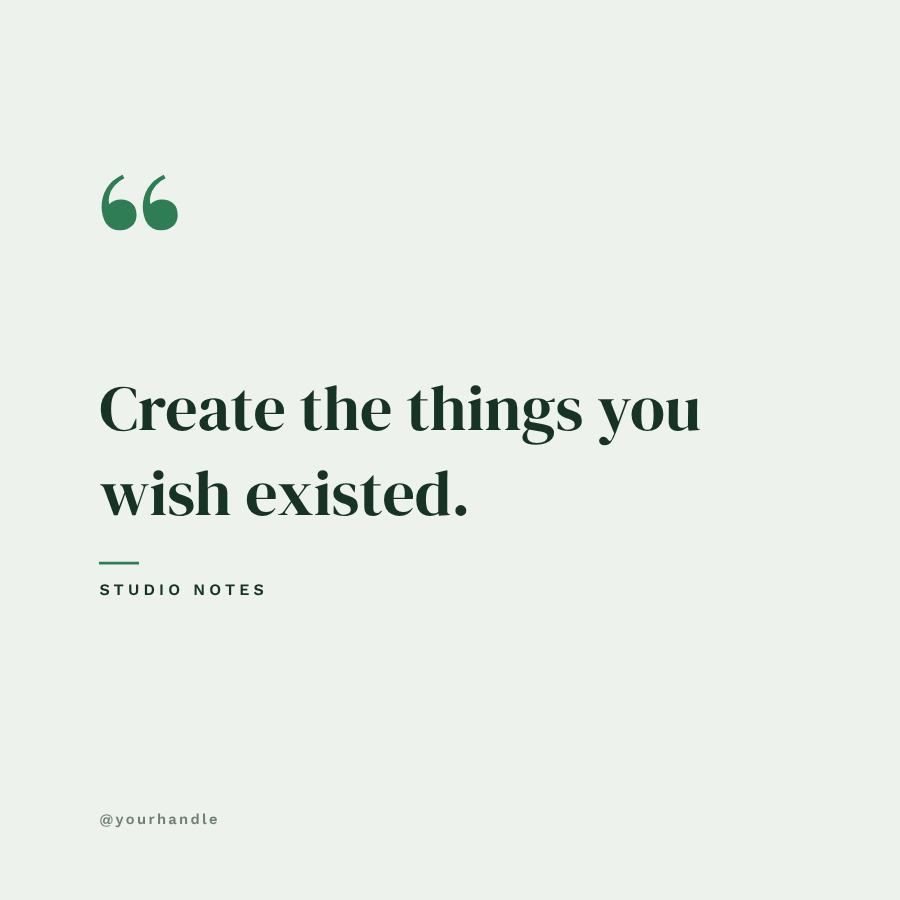 Forest Create the things Quote Post — editable social media template
