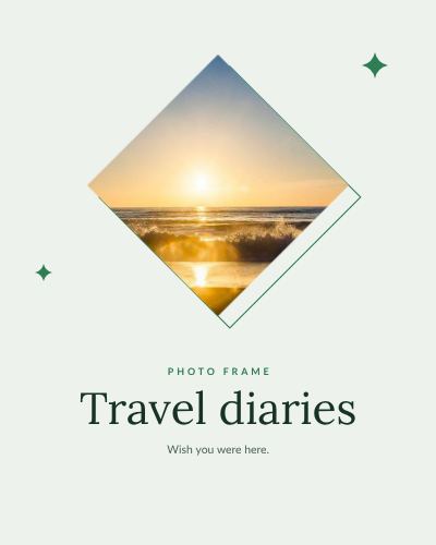 Forest Diamond Frame Travel diaries template