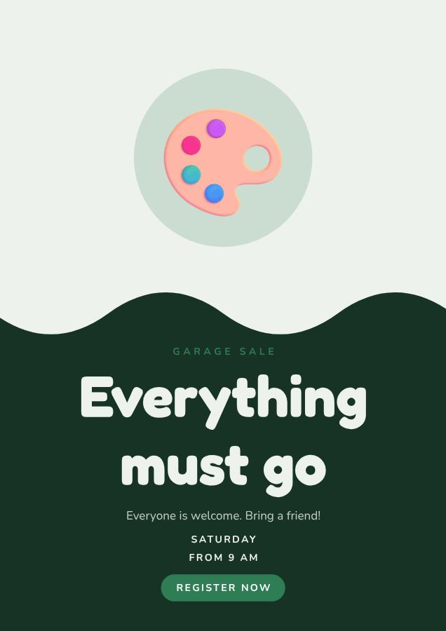Forest Everything must go Poster — editable marketing template