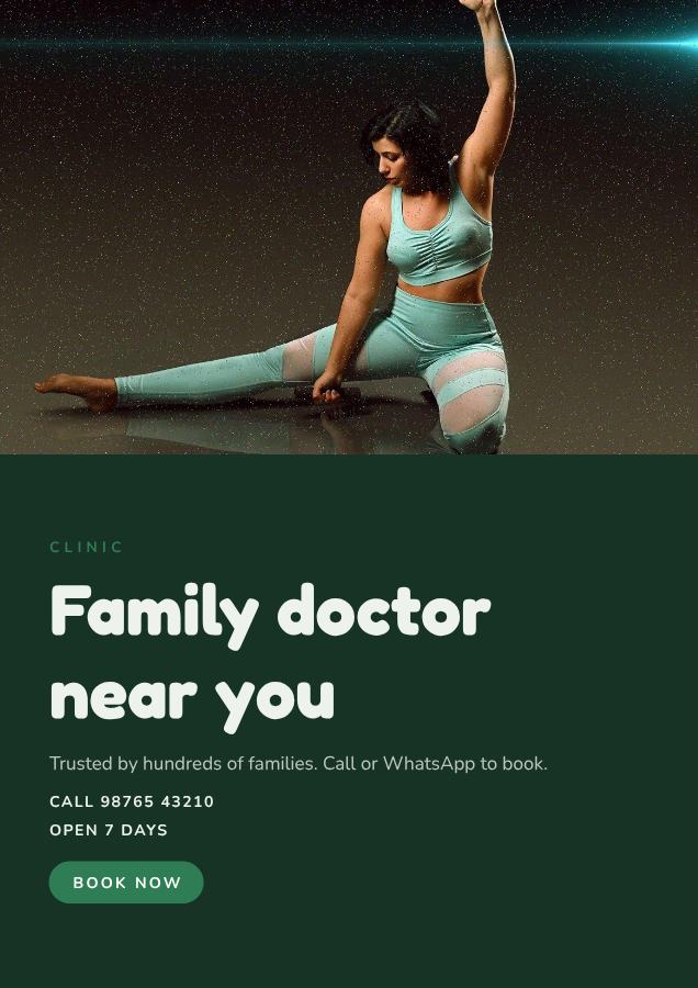 Forest Family doctor near you Clinic Flyer Offer — editable business template