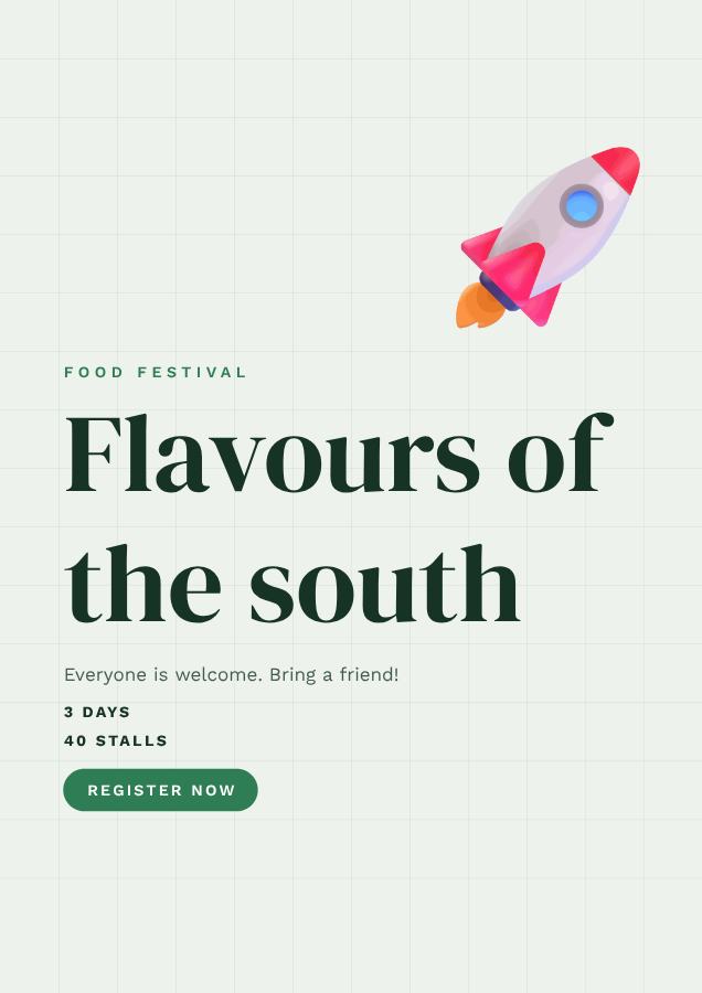 Forest Flavours of the south Poster — editable marketing template